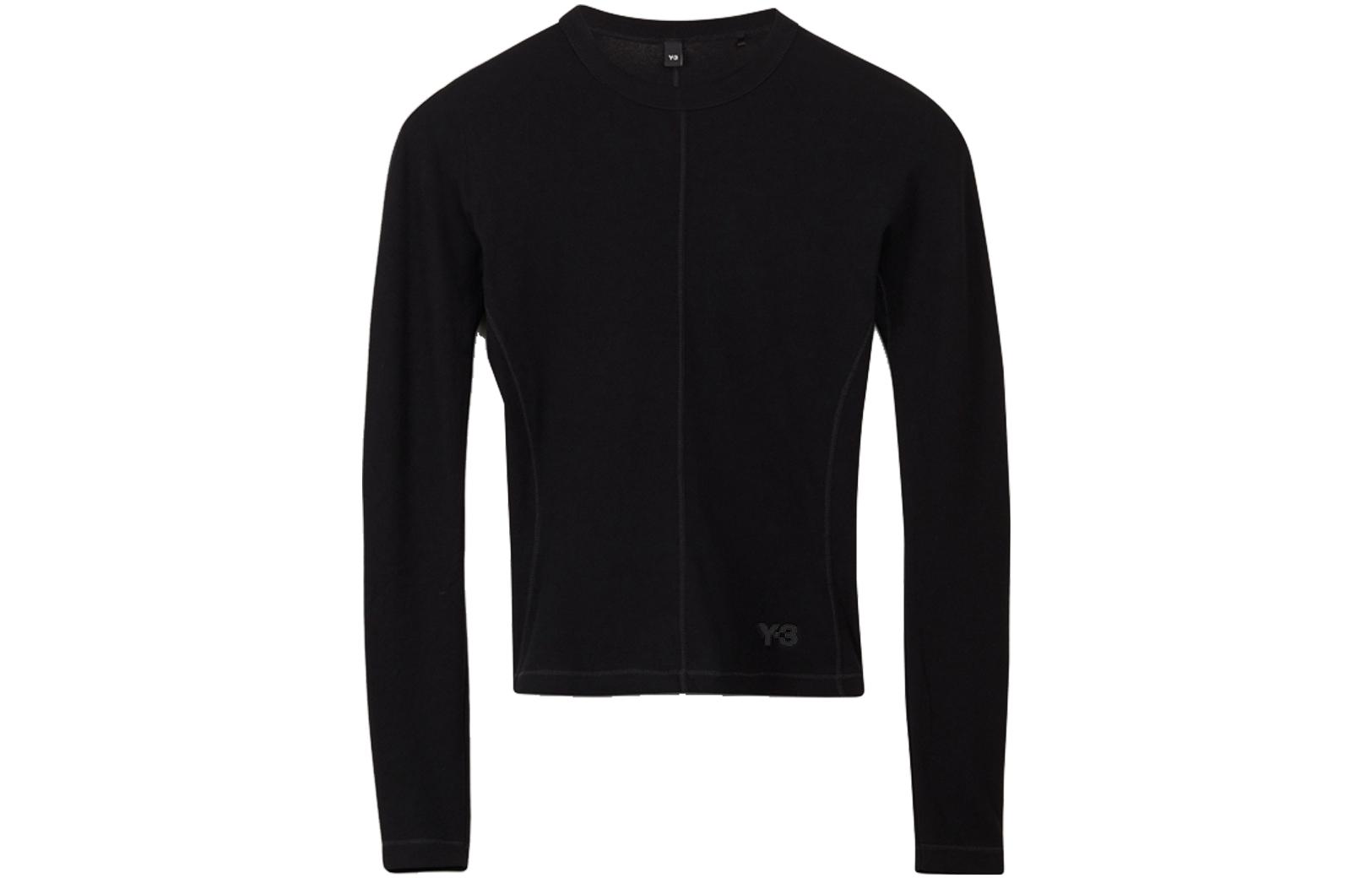 

Топ с длинным рукавом и принтом логотипа Y 3 Y-3, черный