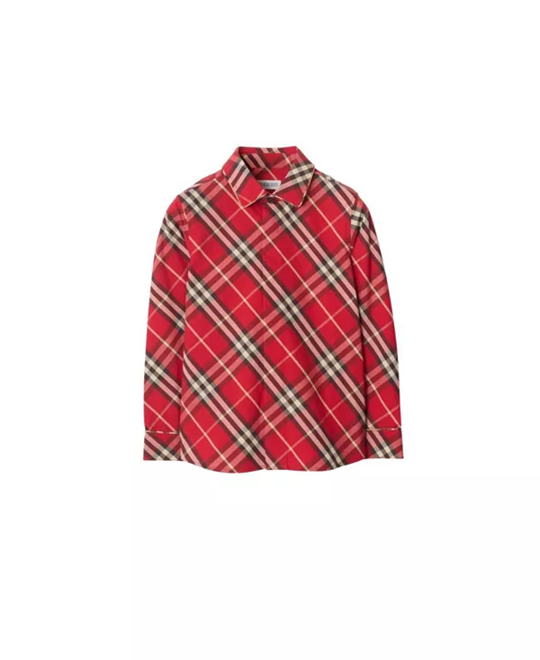 

Хлопковая клетчатая рубашка для мальчиков - для малышей и для детей постарше Burberry, красный