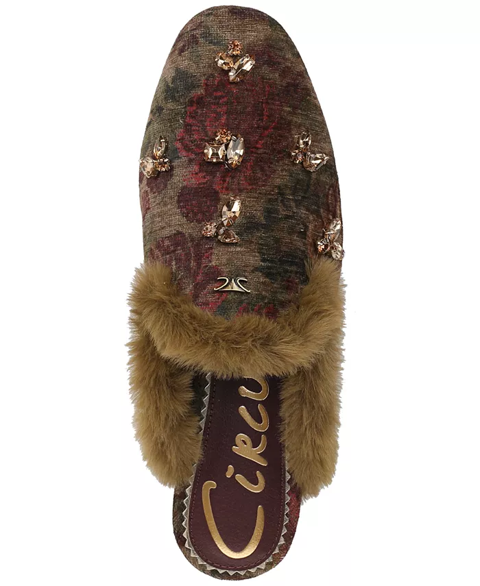 Женские декорированные уютные сабо Tillie из искусственной овчины Circus NY by Sam Edelman, коричневый — фото 4