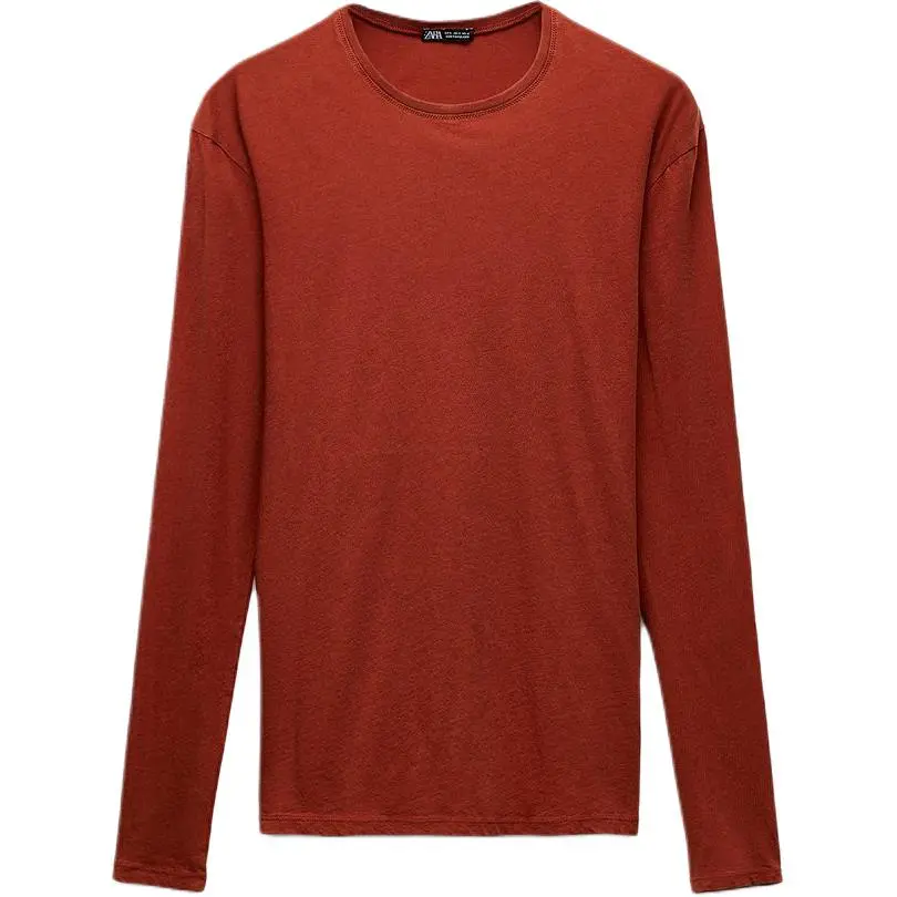 

Футболка с рукавом дроп-шоулдер женская ZARA, Burgundy Burgundy