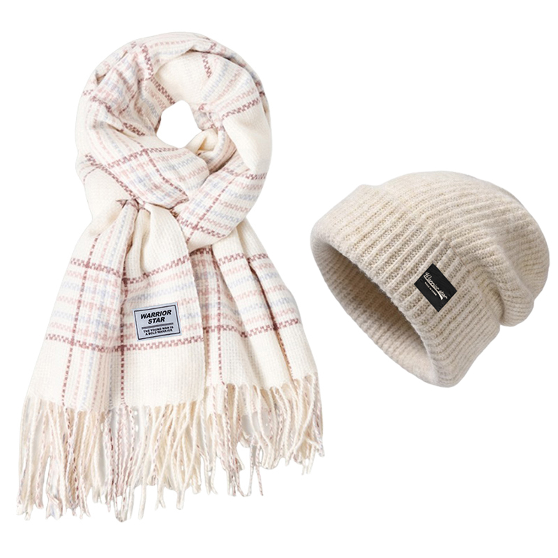 

Вязаный шарф из полиэстера для женщин Warrior, scarf+hat set