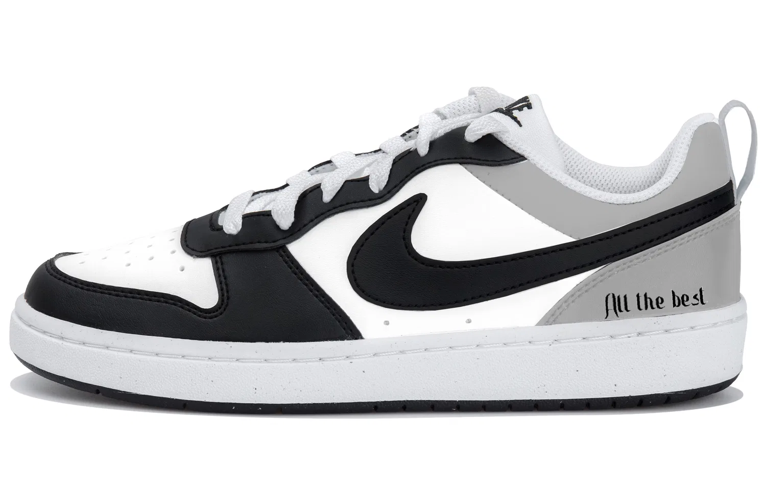 Кроссовки скейтбордические Court Borough 2 Low top Black White Gray для подростков Nike