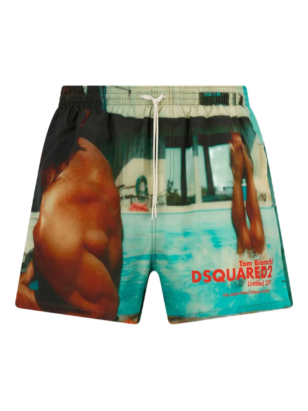 Плавки-шорты с абстрактным принтом Dsquared2, синий