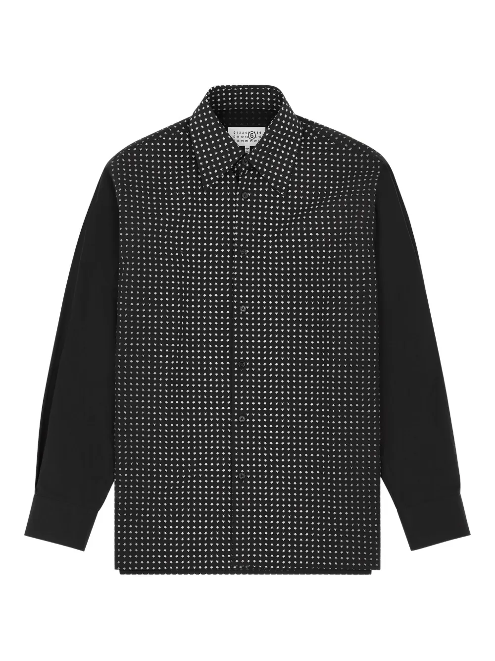 

Рубашка в горох с длинными рукавами MM6 Maison Margiela, черный
