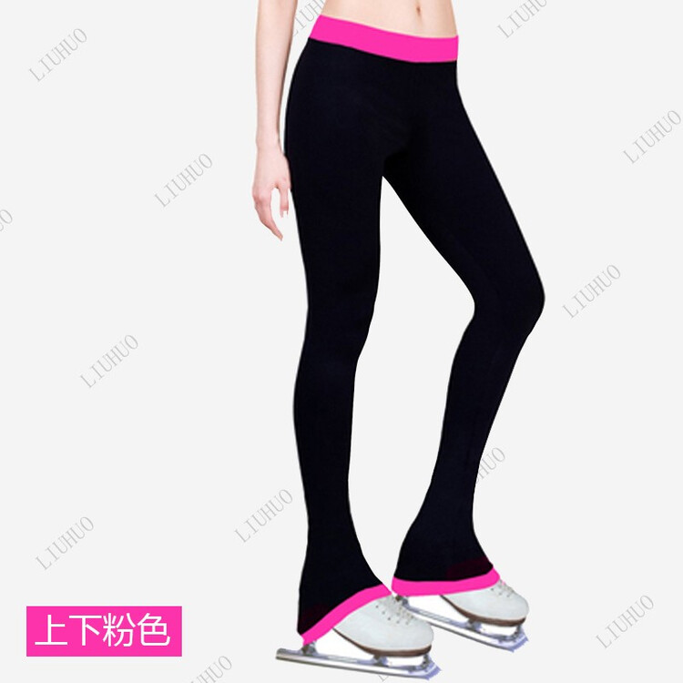 

HEAD Костюм для фигурного катания, тренировочный, комплект из флисовых черных брюк и розового топа, 3XL