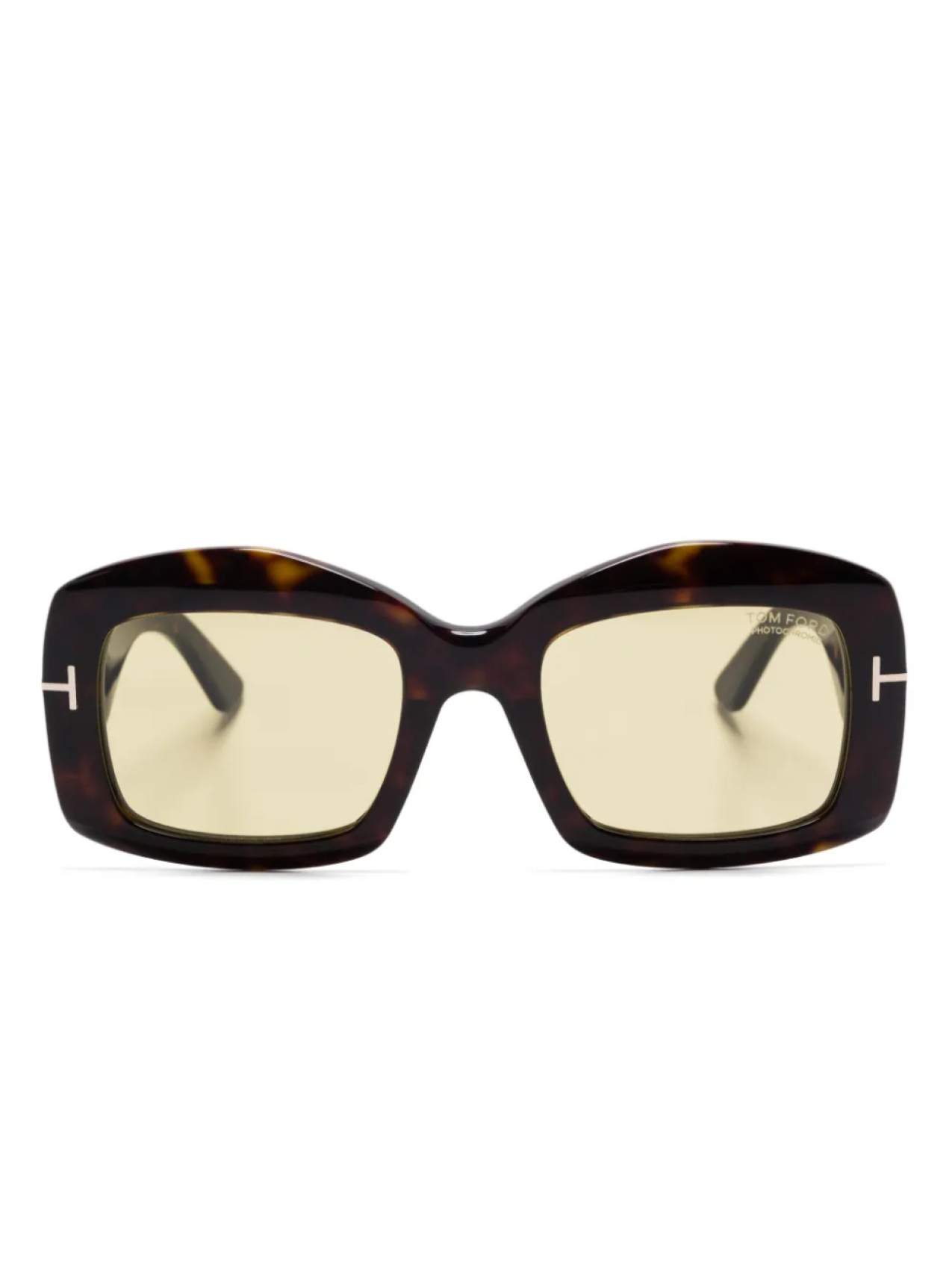 

TOM FORD Eyewear солнцезащитные очки в квадратной оправе, коричневый