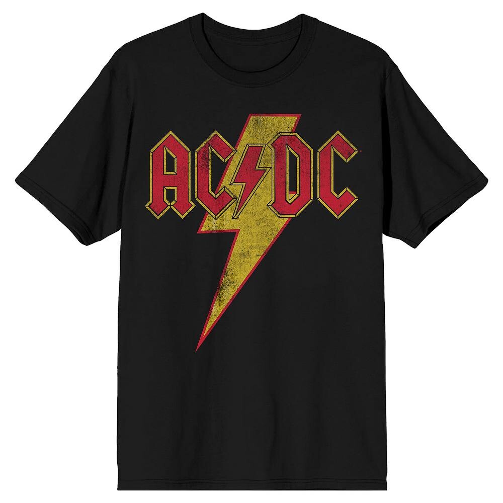 

Мужская винтажная футболка с молнией AC/DC Licensed Character, черный