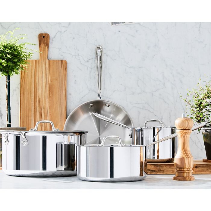 Набор посуды из нержавеющей стали All Clad из 7 предметов All-Clad, серебряный