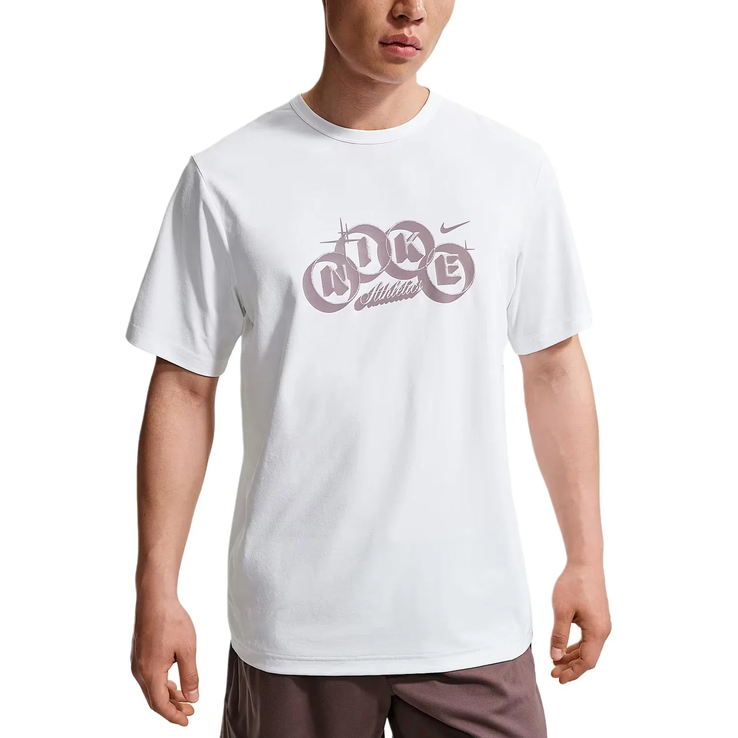 Футболка мужская HYVERSE DRI FIT Quick Dry Nike, 100 White/Light Ore Purple