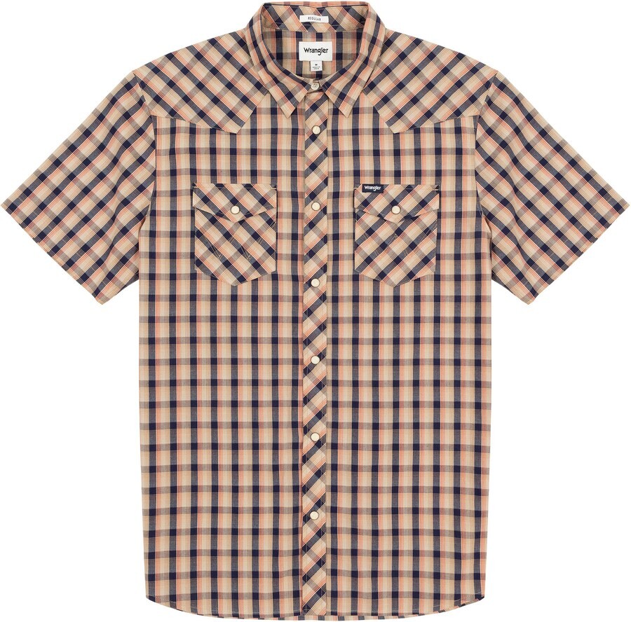 

Рубашка WRANGLER Regular fit Button Up, коричневый