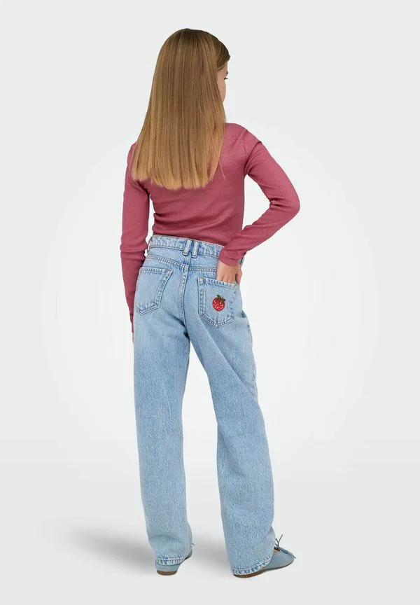 Джинсы прямого кроя kog mittlere taille geschnitten Only Girls, Light Blue Denim — фото 3