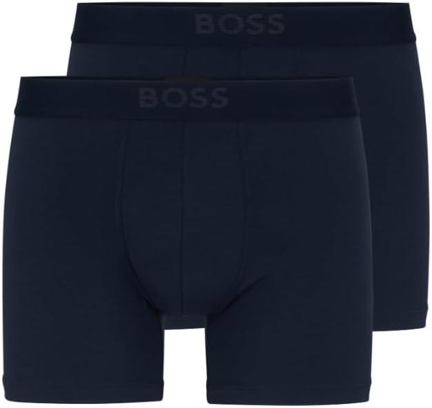 

Мужские трусы-боксеры BOSS из мягкого модала, комплект из 2 пар, Blue Peacock