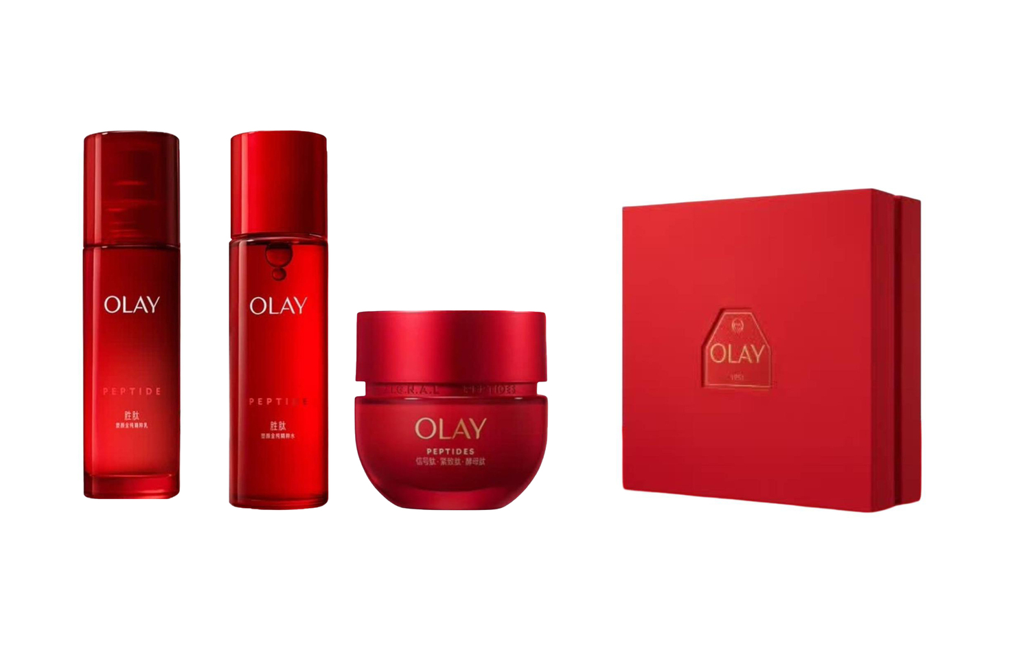 

Olay Набор для ухода за кожей Red Bottle лифтинг успокаивающий увлажняющий 150мл+100мл+50г