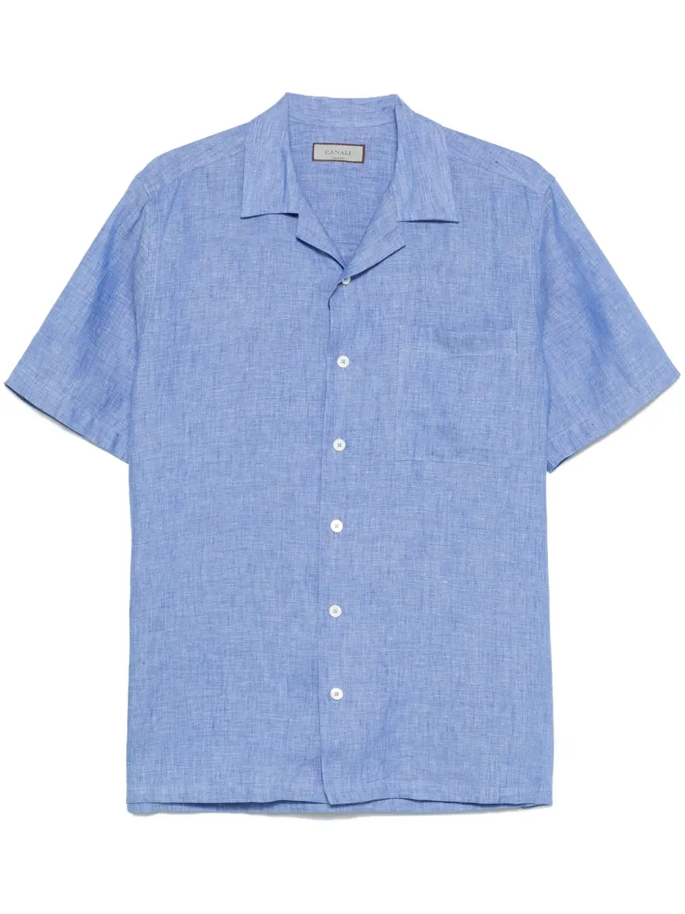

Льняная рубашка Canali, синий