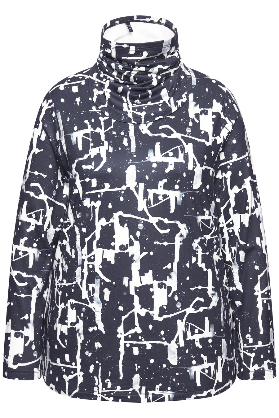 

Лонгслив Ulla Popken Shirt, пятнистый черный
