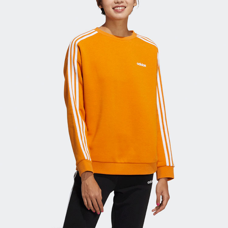 Adidas Neo Американский свитшот женский оранжевый желтый — фото 4