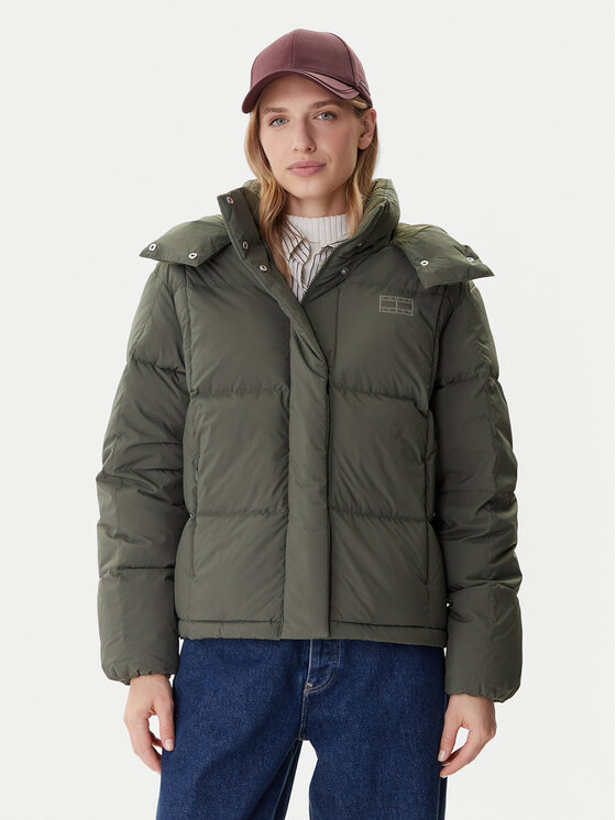 

Пуховик relaxed fit Alaska DW0DW21623 Tommy Jeans, зеленый
