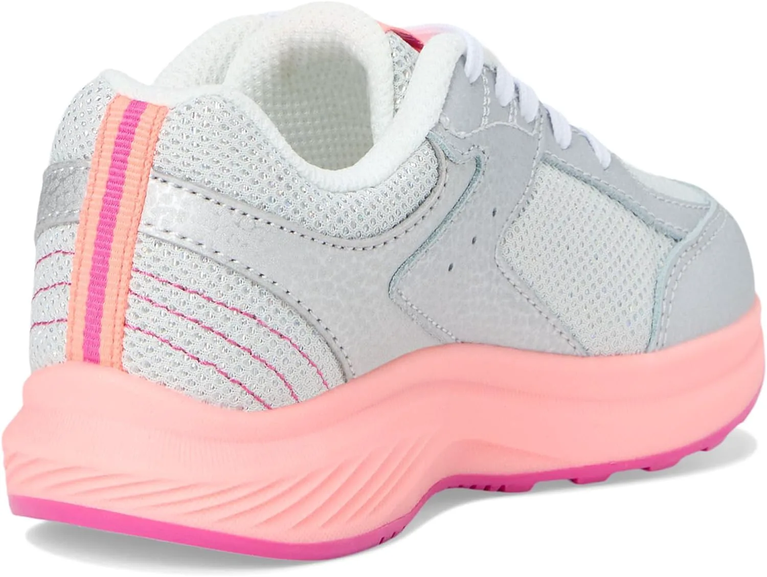 Saucony Детские кроссовки Cohesion для мальчиков и девочек, серебристый/коралловый