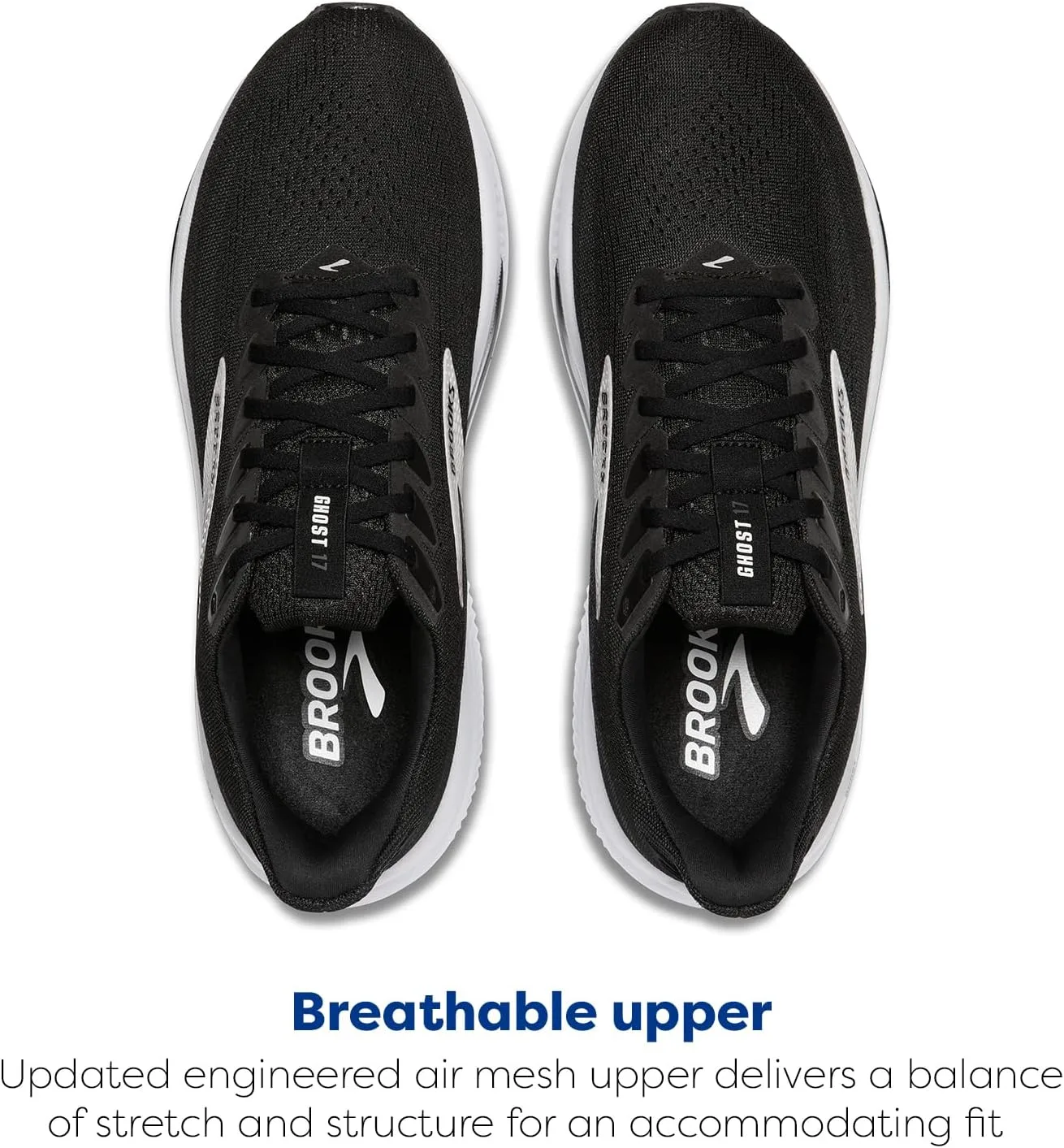 Кроссовки Brooks Herren Ghost 17, белый/черный/серый — фото 4