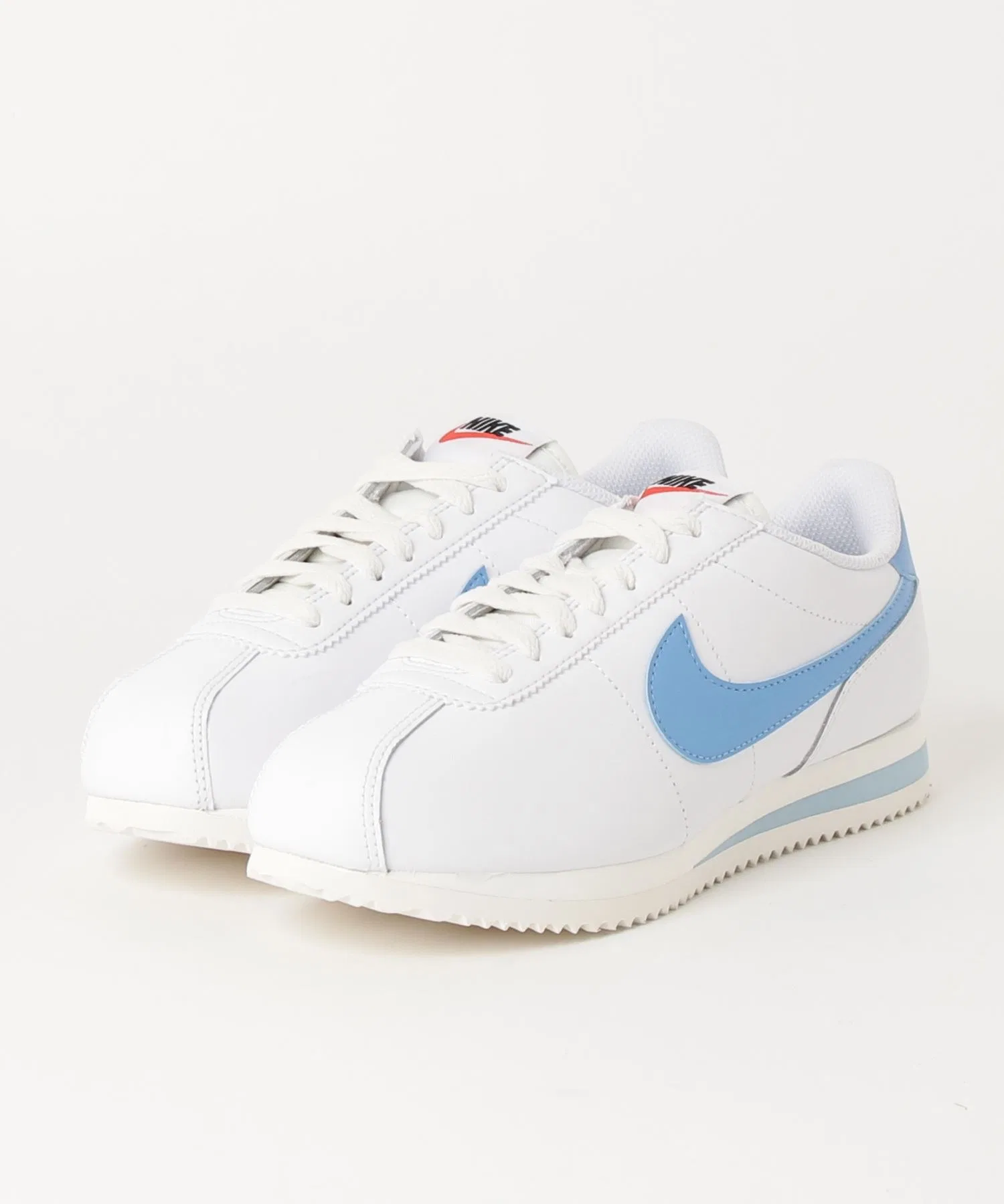 Унисекс кроссовки Nike Cortez из натуральной кожи бело-синие — фото 3