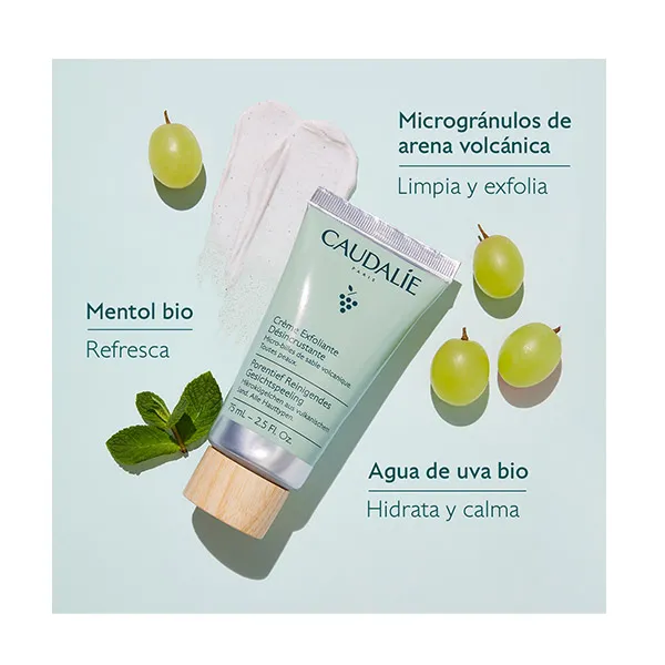 Крем для лица Caudalie — Увлажняет и успокаивает кожу Crema Exfoliante Desincrustante, 75 мл — фото 3