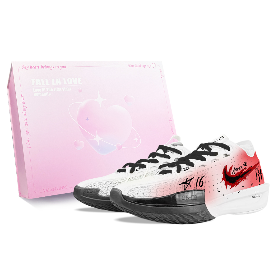 

Nike Эйр Зум Джи Ти Кат 3 ИП амортизаторы отскок низкие баскетбольные кроссовки унисекс белый красный красный белый, цвет Red White