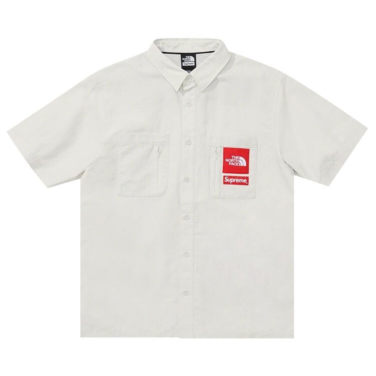 

Рубашка Supreme x The North Face Trekking Short-Sleeve Shirt, серый