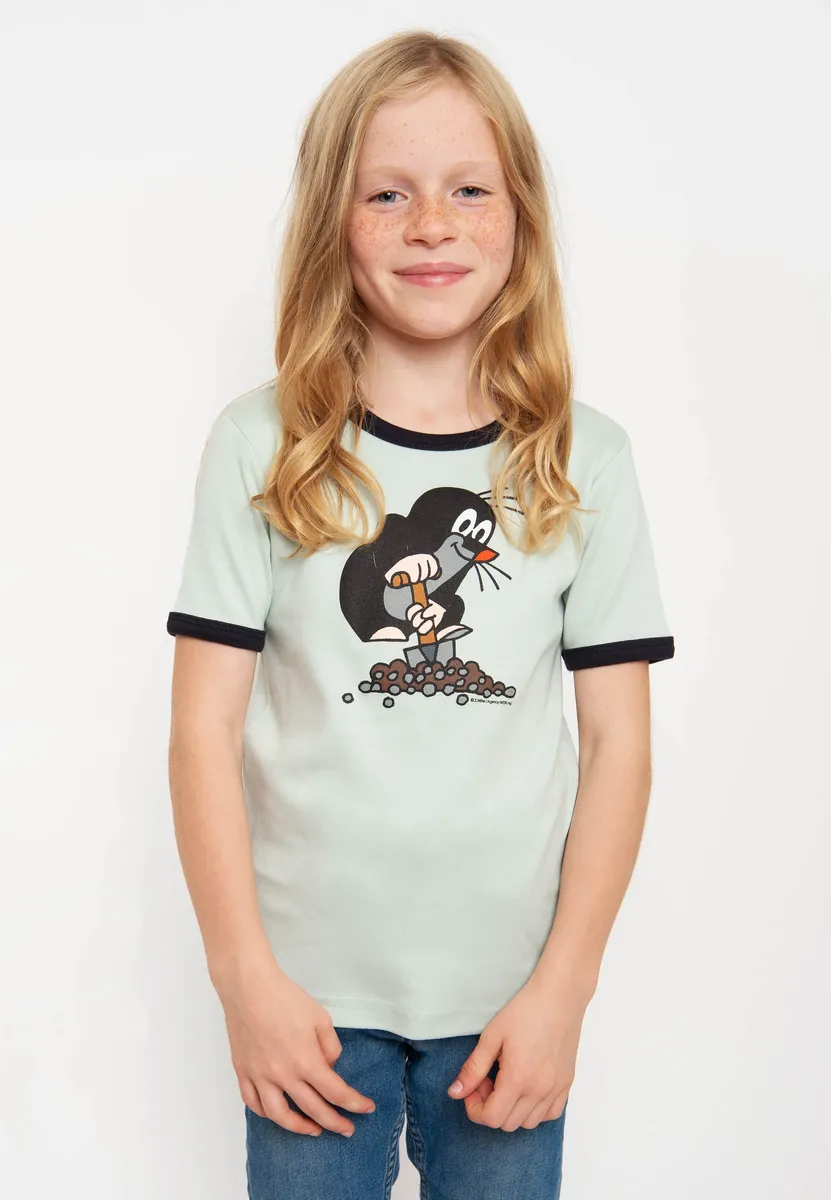 

Logoshirt Футболка "Кроток" с милым принтом спереди, зеленый
