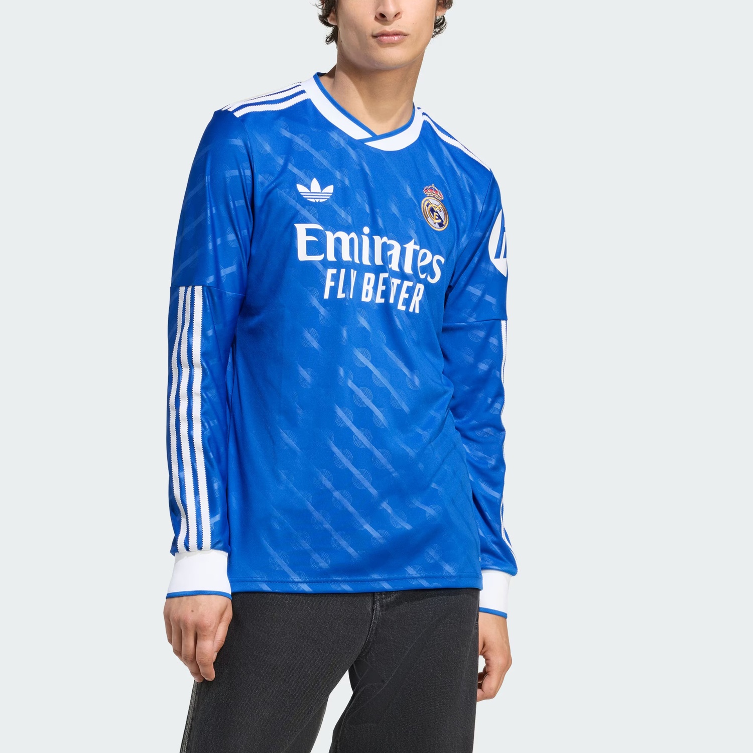 Футболка Adidas с длинным рукавом Real Madrid 25/26 Third Adidas Originals, синий — фото 3