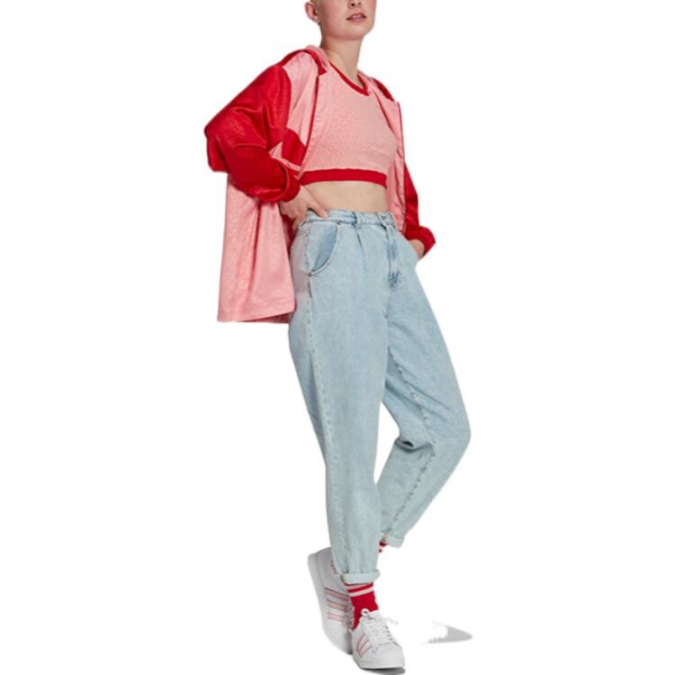 SS22 Adicolor Heritage Now Monogram Crop Top Красный Adidas — фото 2