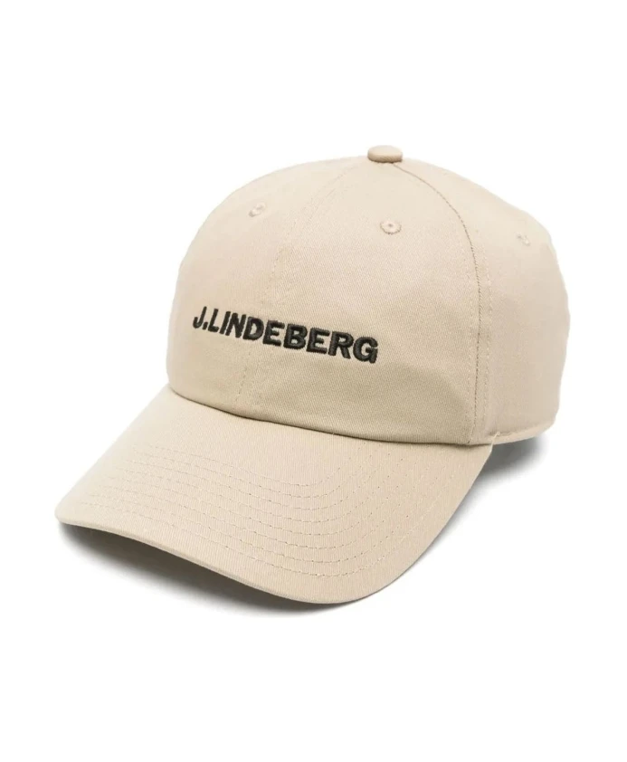 

Зеленая хлопковая кепка с логотипом J.Lindeberg, бежевый