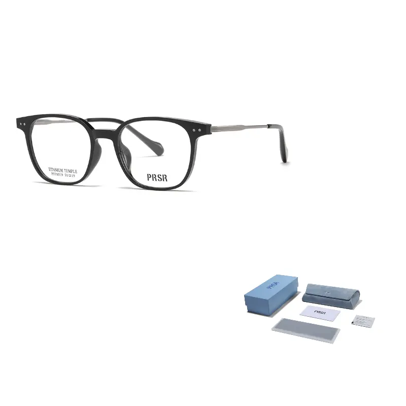 

Prsr Пластиковая оправа для очков квадратной формы, Light tea grey black PT75019COL.3