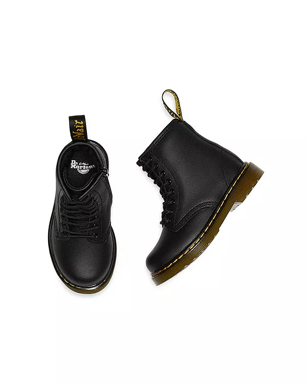 Детские ботинки Dr. Martens 1460, унисекс, на шнуровке и молнии, черные — фото 2