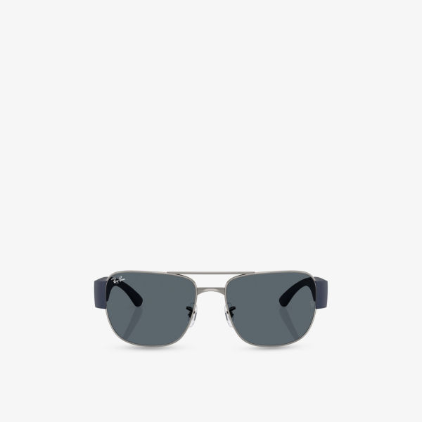 

Rb3756 квадратные металлические солнцезащитные очки Ray-Ban, серебряный