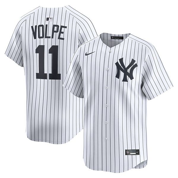 

Мужская белая домашняя лимитированная футболка Anthony Volpe New York Yankees Nike