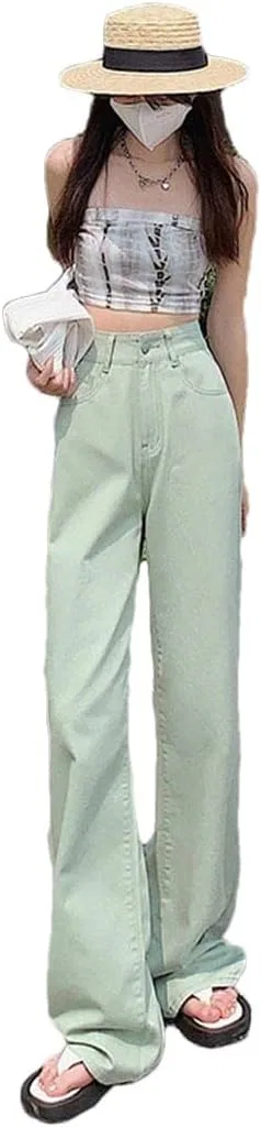 Джинсы прямые широкие Women Summer Waisted Jeans, En8
