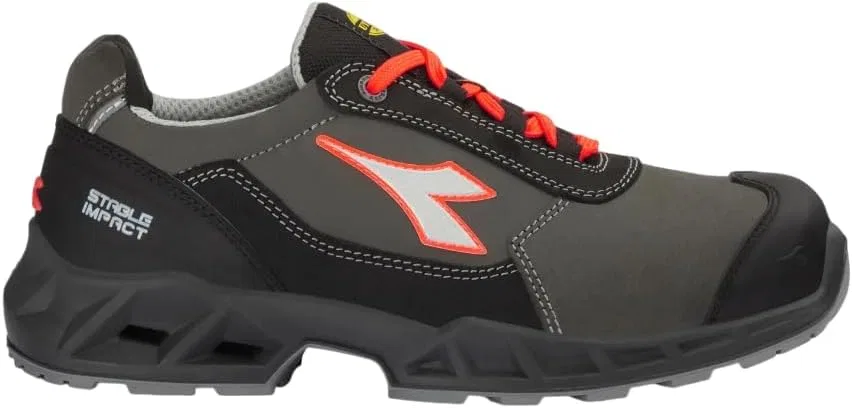 Рабочие ботинки Diadora Utility Shark Stab Imp Leat Low S3S FO SR SC ESD Unisex Utility Diadora, Black Red Fluo