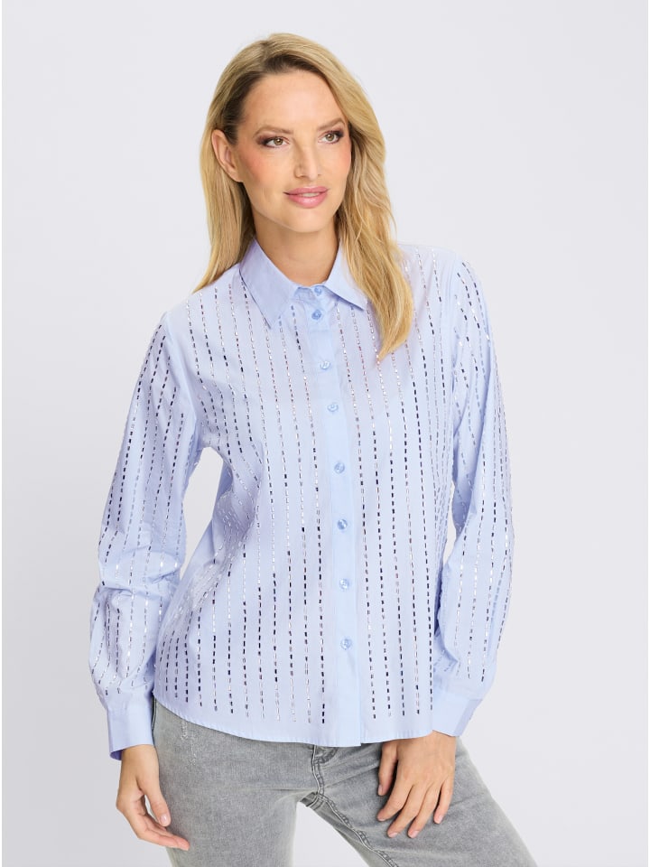 

Heine Светло-голубая хлопковая блузка