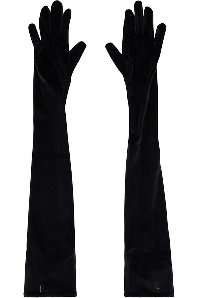 

Вельветовые перчатки Mugler, черный