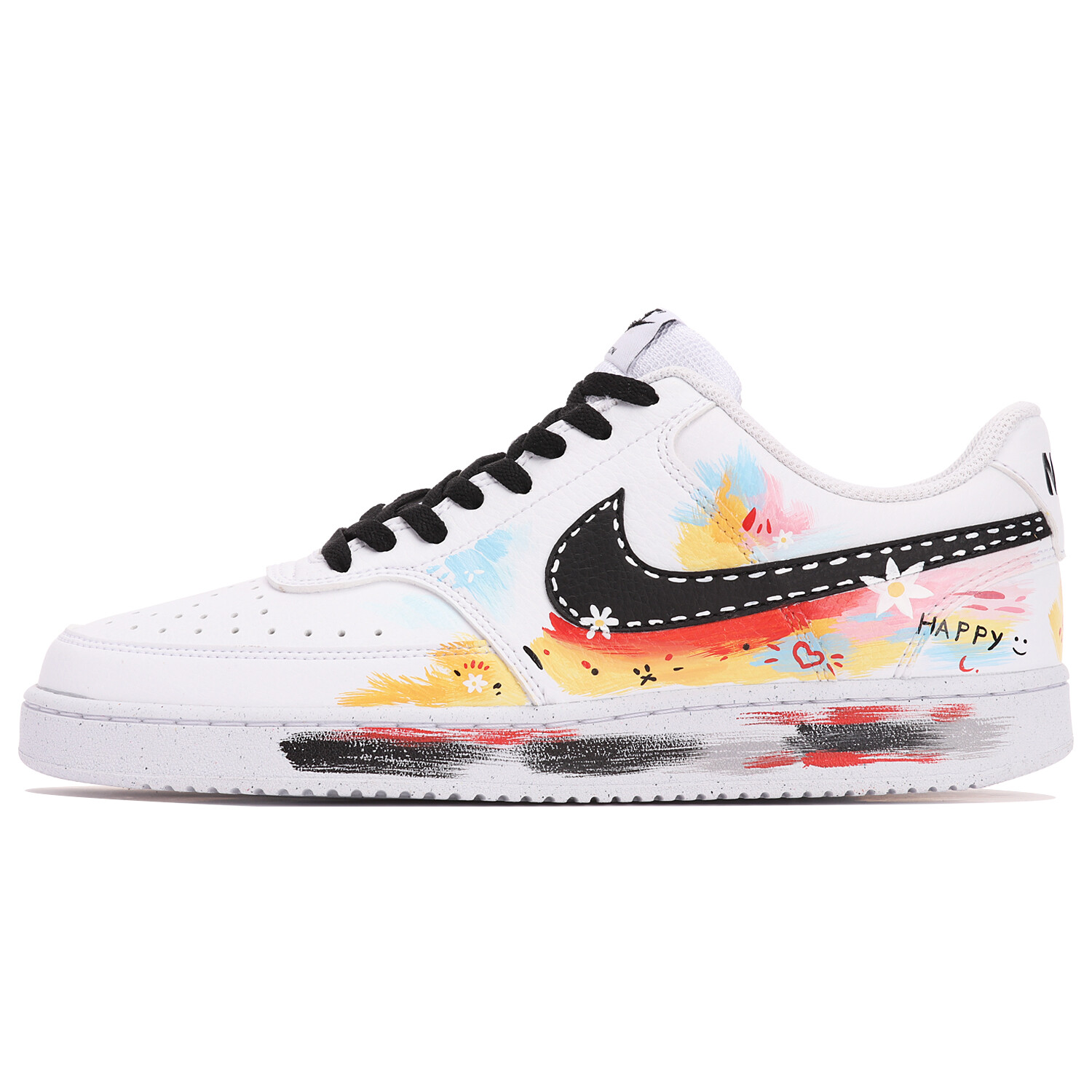 

Кроссовки Nike Court Vision 1 Skateboarding Shoes Men Low-top Yellow/black, желтый/черный