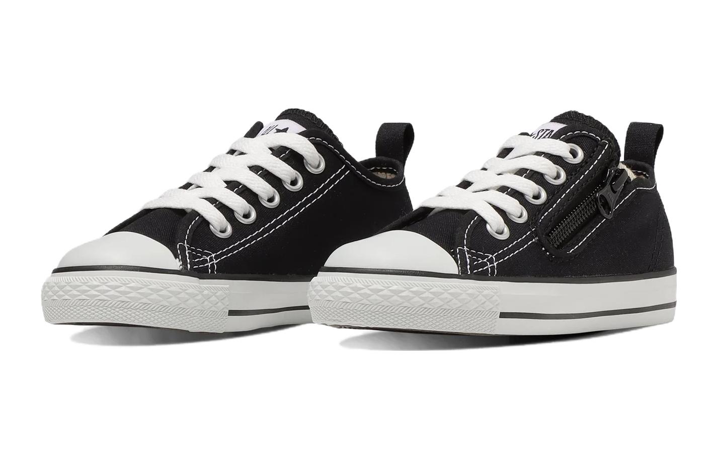 All Star N Z OX Low Top Детские Кроссовки из Хлопка Черно-Белые Японская Версия Подростковые Converse — фото 4