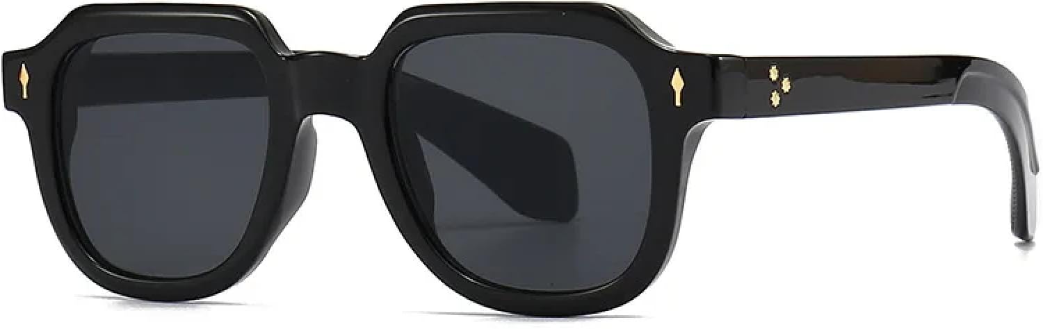 

Солнцезащитные очки с защитой UV400 | Линзы с градиентом и металлическими заклепками в стиле панк | Для женщин и мужчин, для занятий спортом на открытом воздухе и вождения DSVIGF, Black Grey