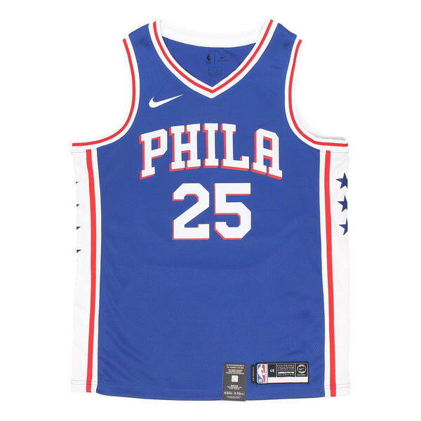 

Майка Nike NBA Jersey Icon Edition Swingman Fan Edition Philadelphia 76ers Simmons Basketball Vest Blue, синий