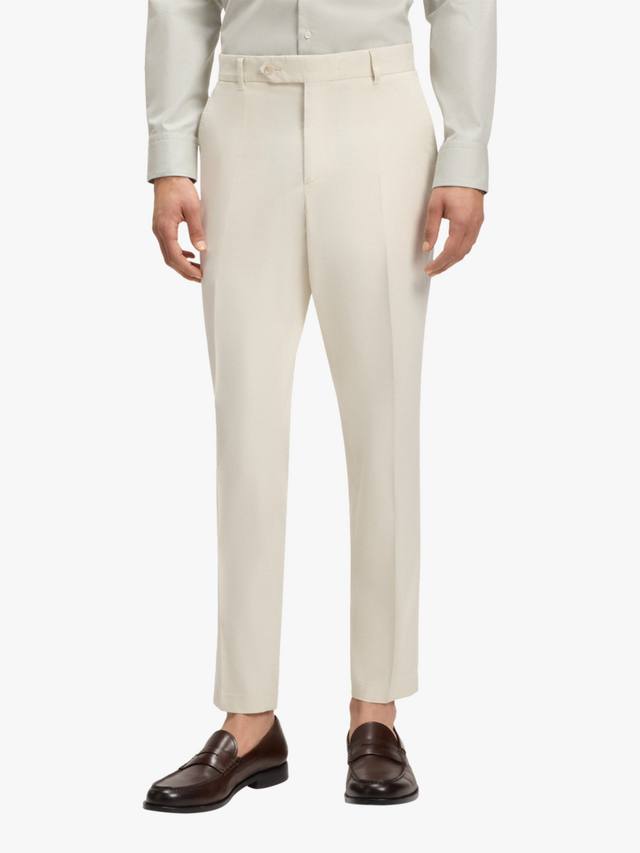 

Брюки BOSS Tapered Fit из хлопковой смеси HUGO BOSS, White