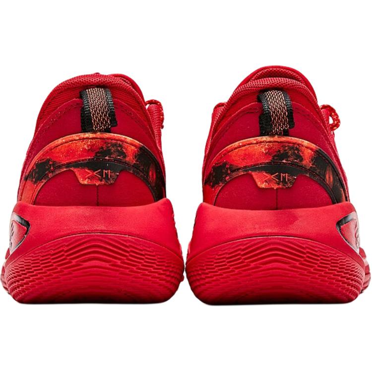 Under Armour Curry 12 Abrasion Resistant Low Top детские баскетбольные кроссовки red — фото 4