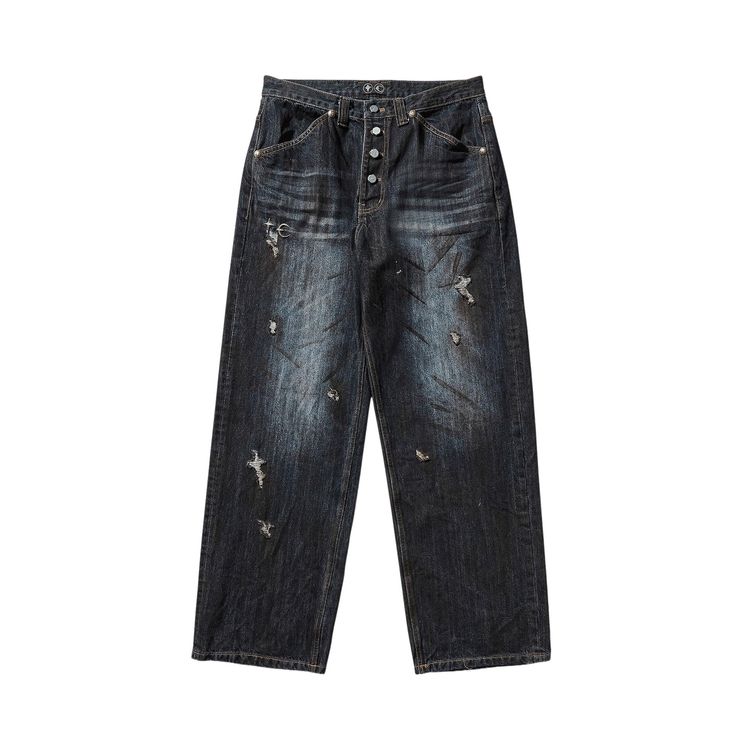 

Брюки Thug Club Burn Down Denim Pants 'Blue', синий