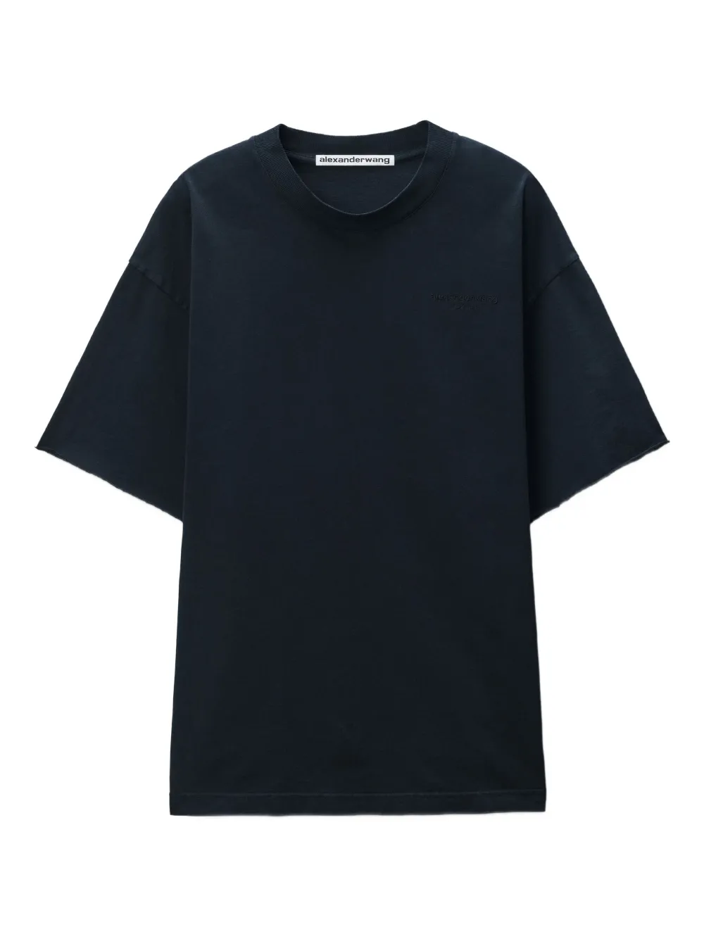 

Хлопковая футболка с логотипом Alexander Wang, черный