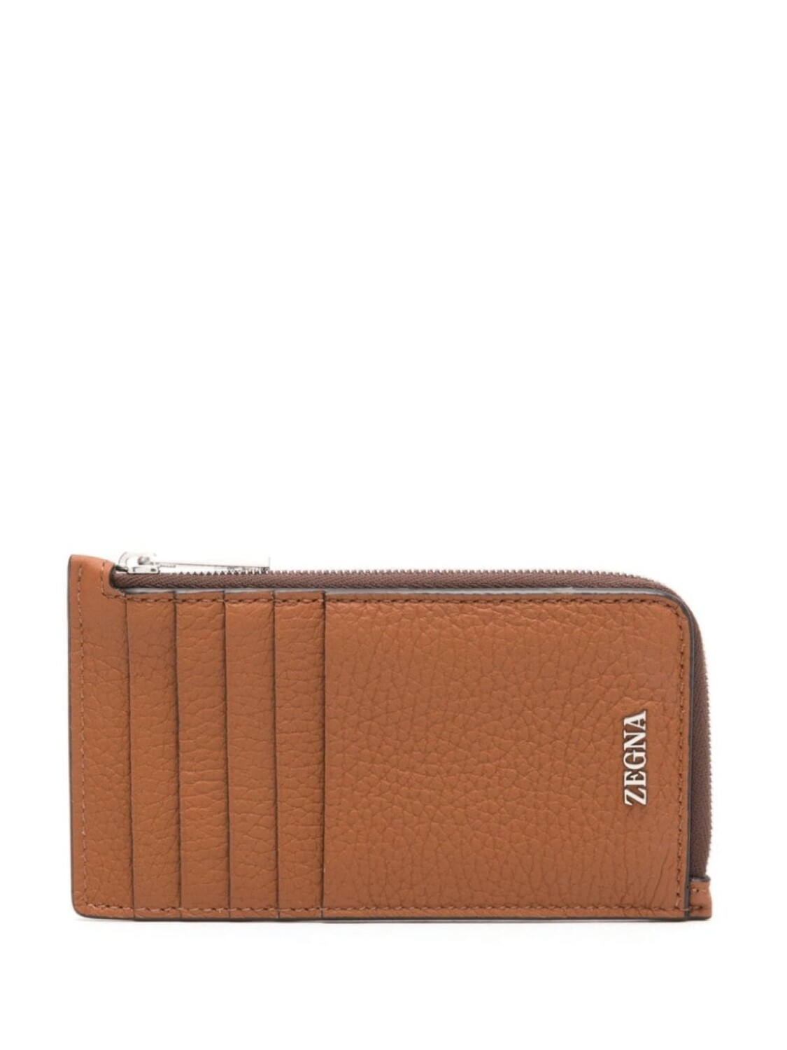 

Кошелек с логотипом Zegna, коричневый