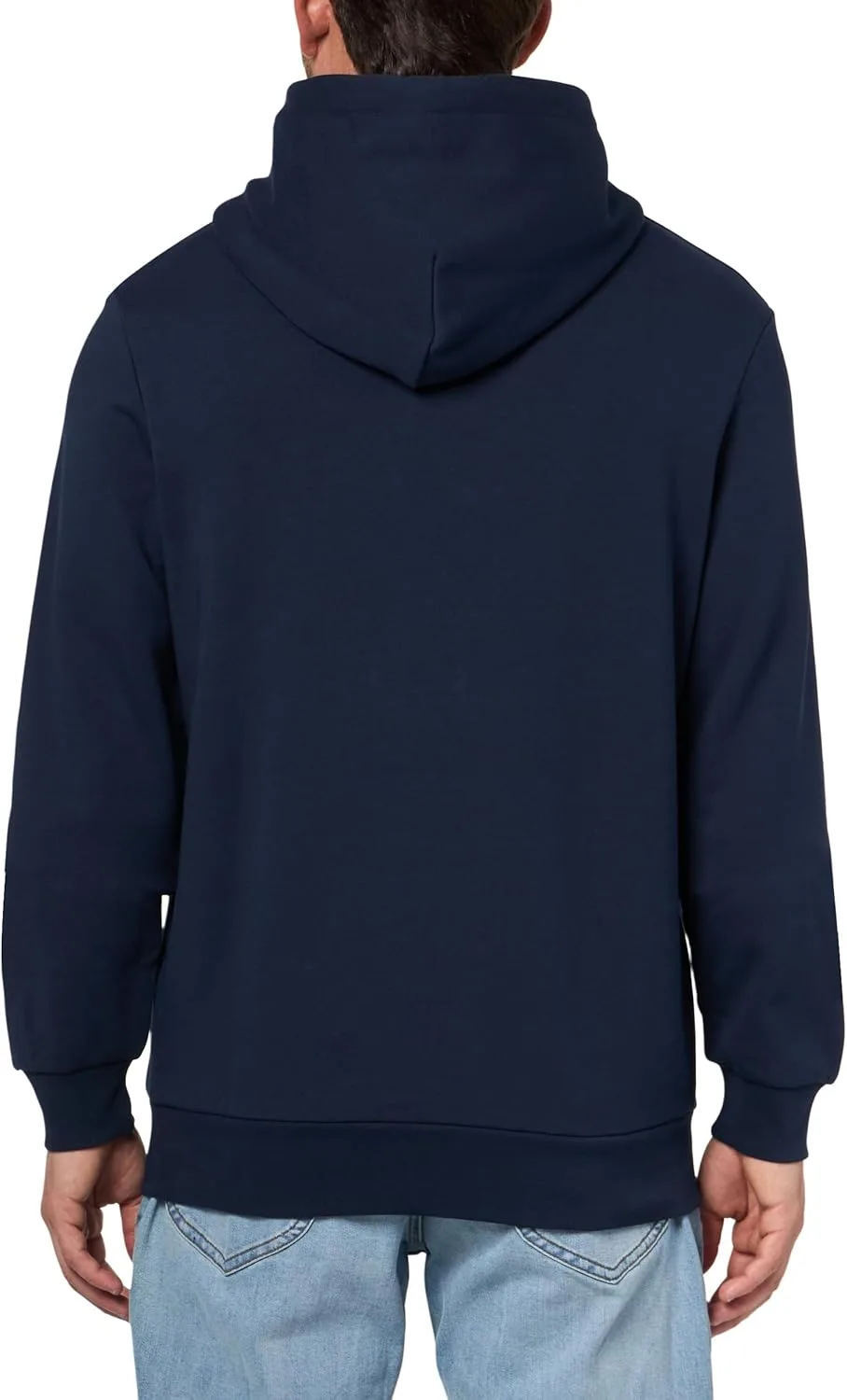 Толстовка Lacoste Мужская хлопковая с капюшоном, однотонная, темно-синий — фото 2