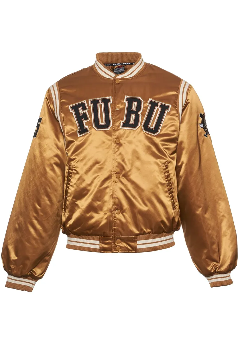 

Куртка-бомбер Fubu " Fubu Men's FM233-001-1 FUBU College Satin Varsity Jacket" (1 шт.), без капюшона, цвет Brown/Black/Creme